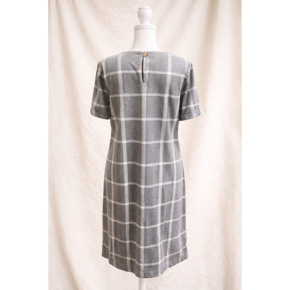 Tommy Hilfiger Plaid Dress Size 12 Classic Preppy Classic Work Midi Quiet Luxury - Picture 2 of 10